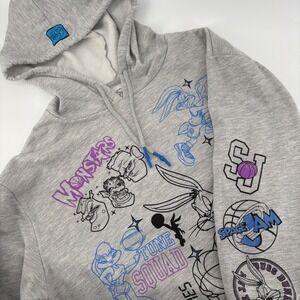 Space Jam A New Legacy Bugs Bunny Tune Squad Heather Gray Hoodie Sweatshirt XXL